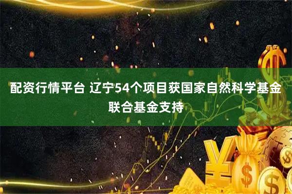 配资行情平台 辽宁54个项目获国家自然科学基金联合基金支持